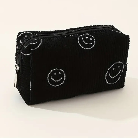 Smiley Face Corduroy Makeup Bags - Picture 10 of 10
